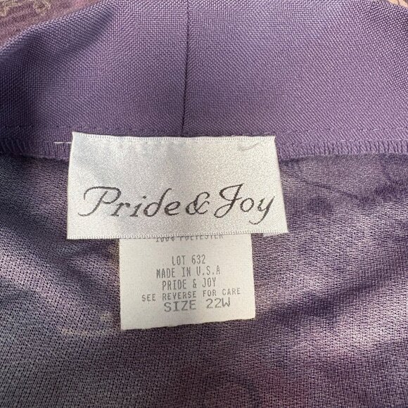 Pride and Joy Sheer Floral Open Front Jacket Womens Size 22W Purple Lightweight - Picture 5 of 8